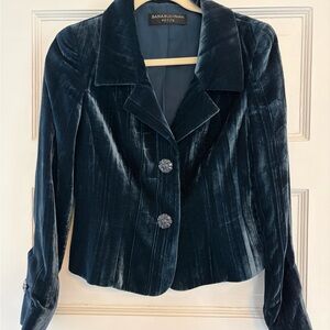 Dana Buchman Women's Velvet Blazer - Midnight Blue